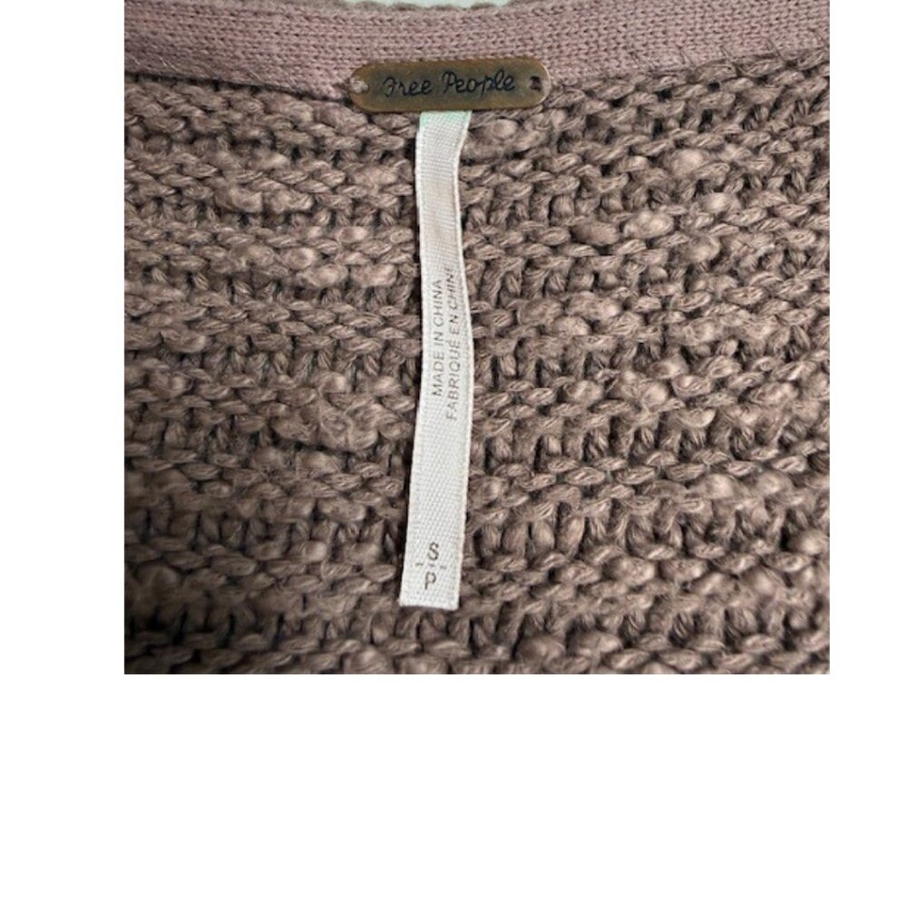 Free People Textured Knit Slouchy Sweater Size Small - Picture 3 of 8